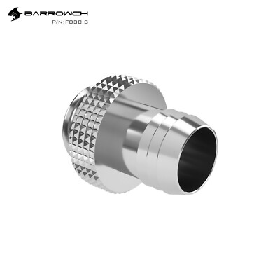 BarrowCH Barrow G1/4'' to 3/8'' Barb Fitting 9.5 ~ 10 mm ID Flexible Tubing Silver