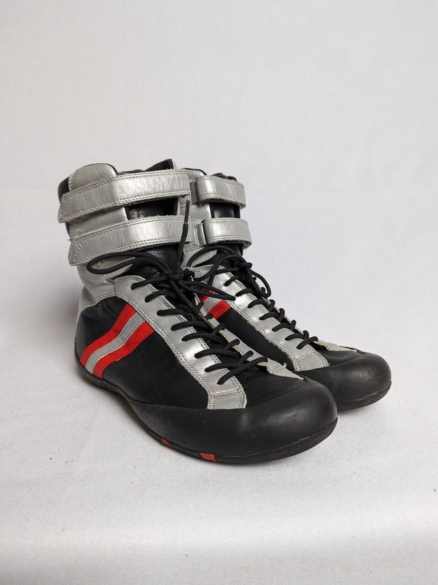 Y2K Ecco Archive Black Silver Boxing Sneakers Vintage Rave | eBay