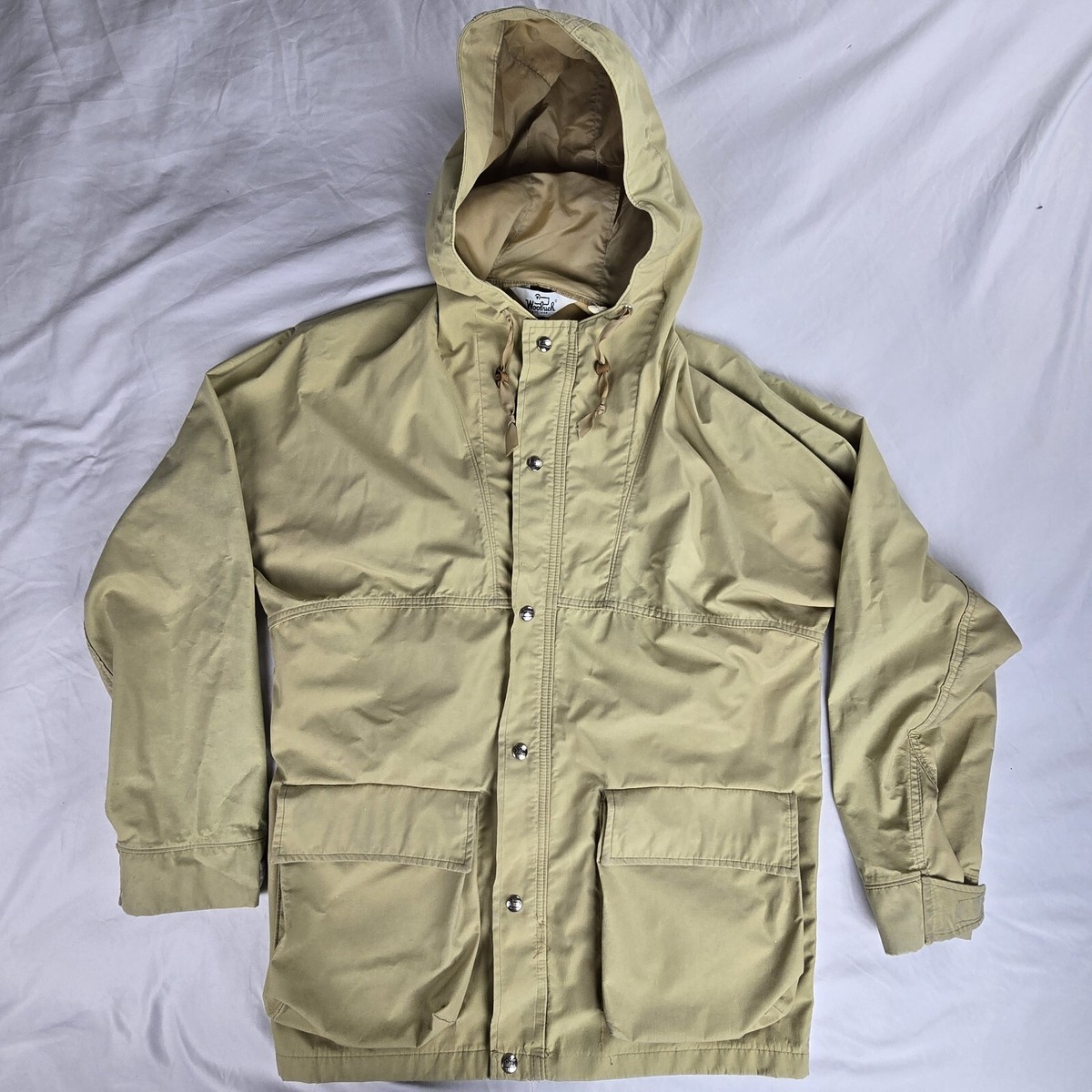 Vintage Woolrich Goretex Jacket Mens Small Blue Chore Rain Coat 