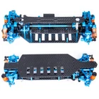 RCBATER Chassis Frame Body Kit For 1/10 RC Tamiya TT02  (Metal & Carbon Fiber )