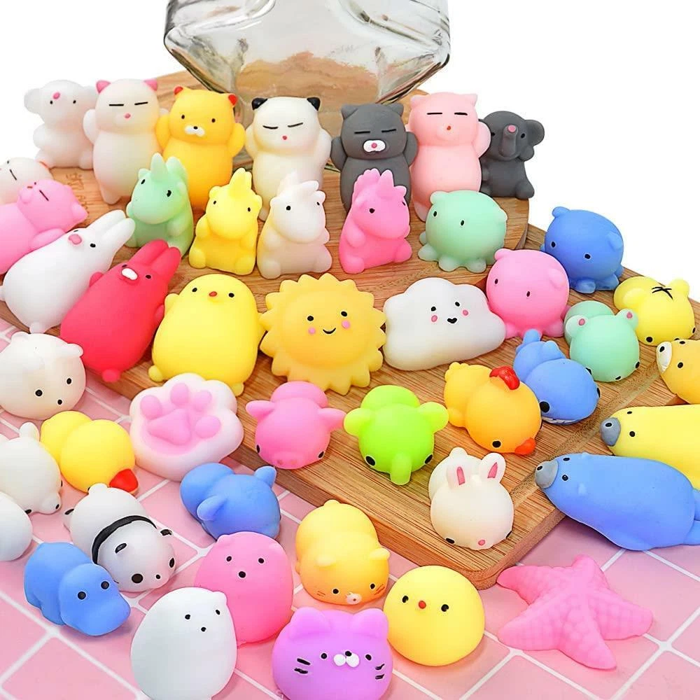  Mochi Squishy Toys 20 Pcs Mini Squishy Animal Squishies Party  Favors for Kids Kawaii Squishy Squeeze Toy Cat Unicorn Squishy Stress  Relief Toys for Adults Birthday Favors for Kids Pinata Filler