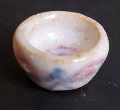 Vtg JO PARKER Dollhouse Miniature POTTERY SOUTHWEST STYLE BOWL  SIGNED  1:12 