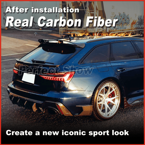 Difusor trasero de carbono DRY para Audi RS6 RS7 C8 Avant 19+ difusor parachoques labio - Imagen 11 de 21