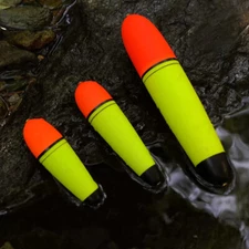 4/6/7inch 4pcs Yellow EVA foam fishing bobbers Sea Fishing Catfish Bobbers slip