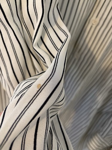 Vintage 1970s Gianni Versace Striped Button Down Made In Italy Blouse Designer - Picture 4 of 12