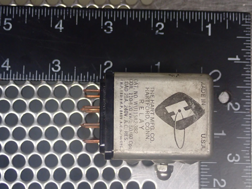 The Hart MFG WU115A2-382 Relay 110-120VAC 50/60Hz Coil New Old Stock - Image 4 of 4