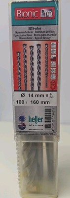 Heller Sds Plus Bionic Pro 14x100/160mm Hammer Drill Bits 5 Pc.