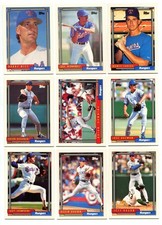 Lot Of (12) 1992 Topps Baseball Cards - Texas Rangers