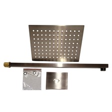 Signature Hardware 449408 Rigi 1.8 GPM Rain Shower Head - Brushed Nickel