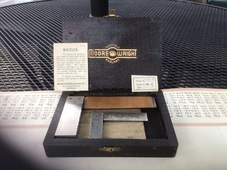 Vintage Moore And Wright Engineers Squares. 4ins 2 1/4 Ins. In Original Box.
