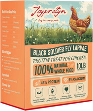 10LB Non-Gmo Dried Black Soldier Fly Larvae for Chickens   85X More Calcium Grub