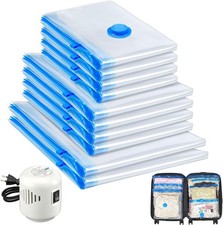 10 Pack Travel Vacuum Storage Bags With Electric Pump, Vacuum Seal Bags for