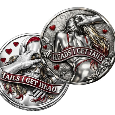 #ad #ad Heads or Tails Funny Coin – I Get Tail Tails I 40 Gloden and Black $19.02