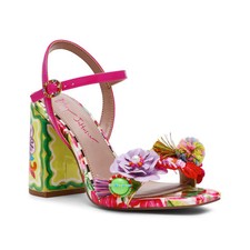 Women's Betsey Johnson Masen Floral Block Heel Dress Sandals Bright Multi