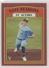 2021 Topps Heritage In Action Target Red Border Nate Pearson #302 fm0
