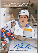 2023-24 SP GAME USED #203 ARNAUD DURANDEAU ROOKIE AUTOGRAPHS PREMIUM PATCH /49