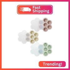 PandaEar 3 Pack Baby Food Freezer Tray with Lids, Silicone Baby Food Storage Con