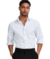 Alfani Mens Printed Button Down Dress Shirt