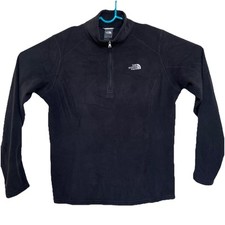 The North Face Polartec Classic 1/4 Zip Black Fleece Pullover Women  s Large