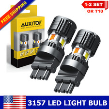 3157 Error-free Switchback White-amber Drl-turn Led Signal Parking Bulbs 2pc4pc