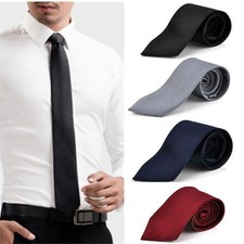 New Men's Dress Tie Solid Color Classic Neck Tie Necktie Wedding Formal USA