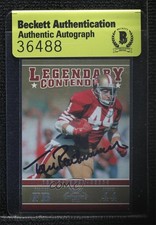 BAS 2011 Playoff Contenders Legendary Tom Rathman #22 Beckett Auth Sticker 3c7