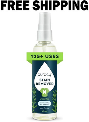 #ad Puracy Stain Remover Spray Natural Travel and Laundry Stain Cleaner for Clothes $14.00