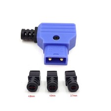 Blue D-tap Power Camera Adapter, Male Plug with 3.7mm Wire Clamp