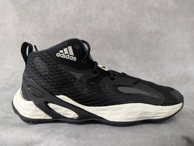 adidas Exhibit A Mid Size Men 11.5   Black Silver Basketball Shoes