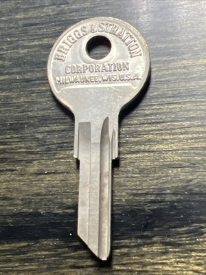 #ad BRIGGS amp; STRATTON *Round* OEM Key Blank most HARLEY DAVIDSON amp; INDIAN thru 1969 $19.00