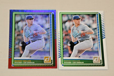 BOBBY MILLER (2) 2025 DONRUSS RED & BLUE FOIL & BASE #91 LOS ANGELES DODGERS