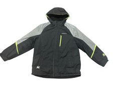 ZeroXposur Boys Winter Jacket Size Large 14/16 Hooded Pockets Black Gray