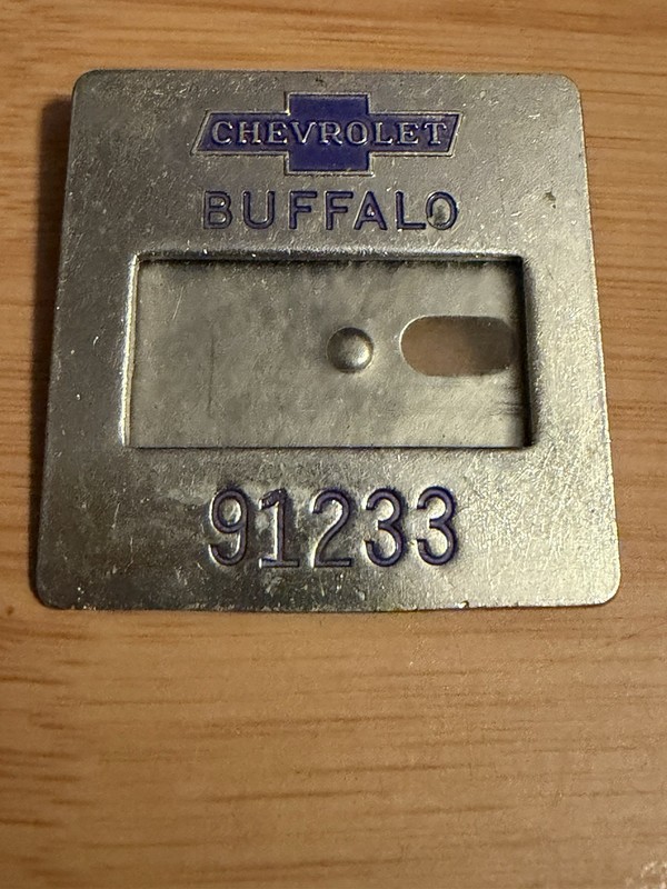 1960 BUFFALO CHEVROLET PLANT EMPLOYEE BADGE