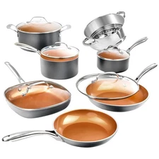 Gotham Steel 12 Pc Ceramic Pots and Pans Set Non Stick, Kitchen Cookware Sets,