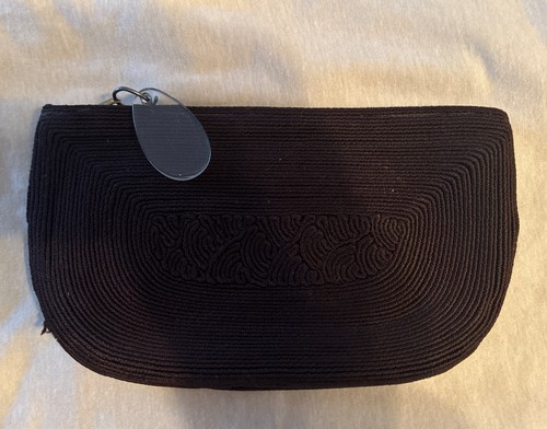 Vintage 1940-50’s Original Corse’ Brown Corded Clutch Handtasche - Bild 2 von 6