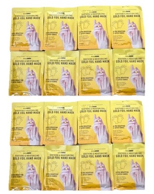 Bio Miracle Soothing & Moisturizing Hand Mask Gold Foil 1 Pair Each Lot Of 16