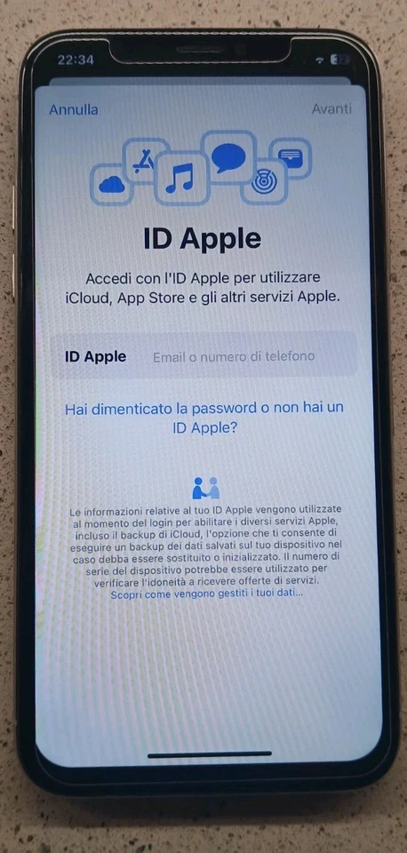 Apple I Phone X256 GB,Bianco  Batt.nuova 100% No Face Id, Sbloccato  Car. E Filo - Immagine 4 di 4