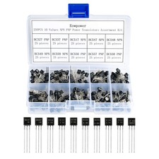 250 Pieces 10 Values NPN PNP Power Transistors Assortment Kit, BC327 BC337 BC...