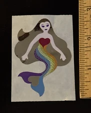 Vintage 80’s SANDYLION Foil Mylar MERMAID Sticker - Super Rare & HTF