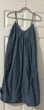 S Blue Midi Strap Dress