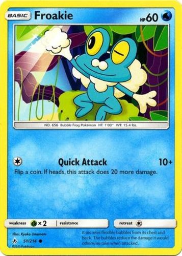 Froakie - 51/214 - Common (Near Mint) Unbroken Bonds - Water Pokémon