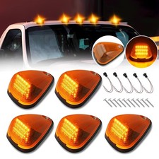 5x For 99-16 Ford F250 F350 F450 Super Duty Led Amber Cab Roof Marker Lights Kit