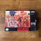 KOEI Liberty or Death SNES Complete in Box CIB w/ Manual Super Nintendo