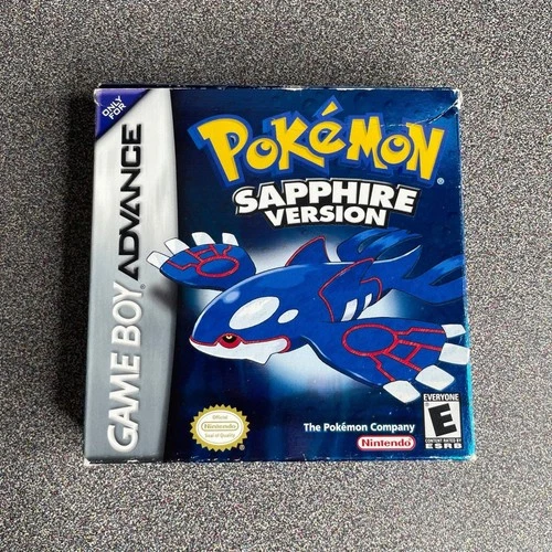 Pokemon Sapphire Nintendo Gameboy Advance GBA CIB Boxed w/ Manual New Battery