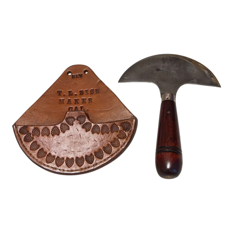 C.S. OSBORNE CO Cuchillo Redondo Herramienta de Corte de Cuero con Funda E Foto 2 de 4