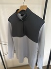 Dunning Golf Men's Colorblock 1/4 Zip Mock Neck Pullover Jacket L Gray/Black — photo 3