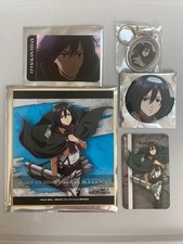 Attack on Titan Mikasa Ackerman Set Acrylic Charm Keychain Badge Official