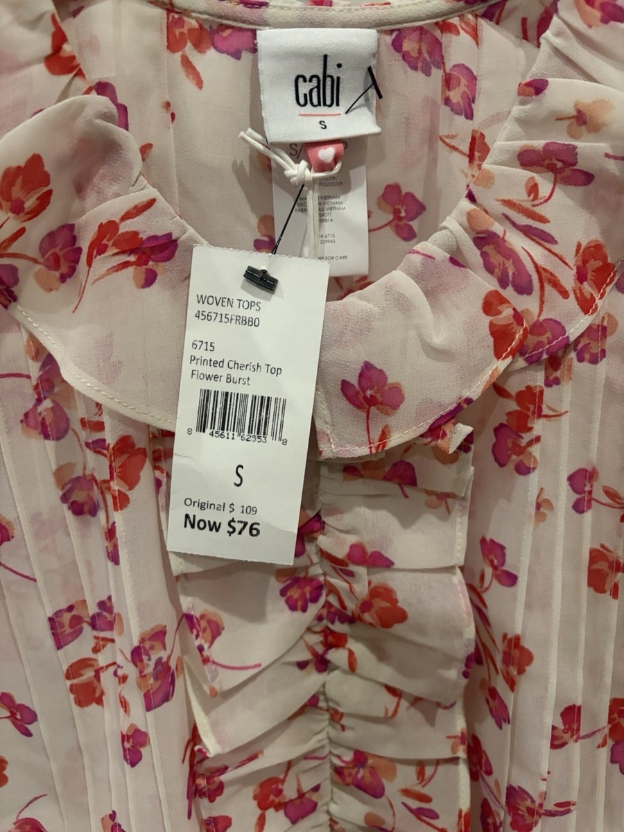 Cabi Printed Cherish Top Size Small NWT! View 2