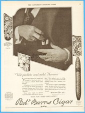 1919 General Cigar Co NY Robt Burns Vest Pockets & Mild Havana Little Bobbie Ad