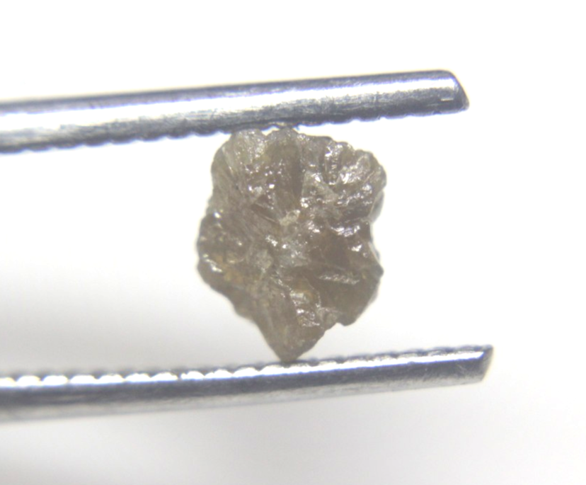 0.99Cts Natural Raw Uncut Gray Brown Shade Color Rough Diamond 6.93x5 ...